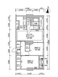 東雲キャナルコートCODAN 12-508 間取り図