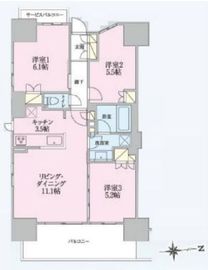 トラープランド翠命館 608 間取り図