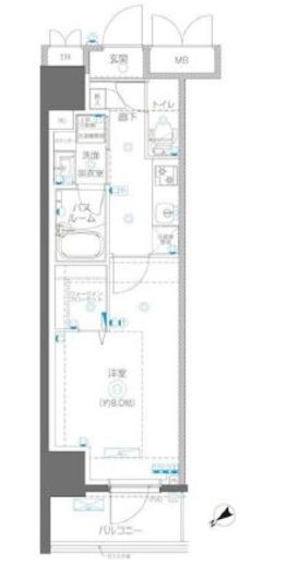 アルファレジデンシア南千住 13階 間取り図