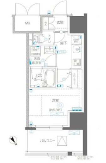 アルファレジデンシア南千住 7階 間取り図
