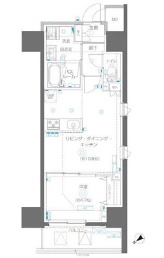 アルファレジデンシア南千住 13階 間取り図