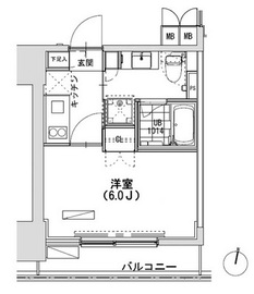 グランディオール広尾テラス 405 間取り図