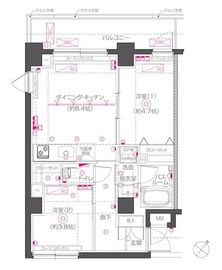 ZOOM下丸子 4階 間取り図