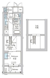 パークアクシス北千束MOCXION 402 間取り図