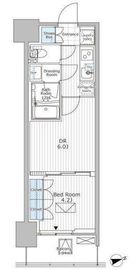 パークアクシス市川 407 間取り図