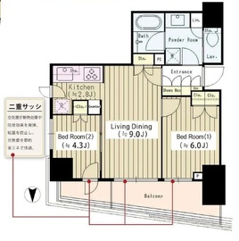 パークホームズ西荻窪グランビュー 502 間取り図