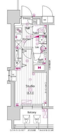 グランド・ガーラ川崎西口 11階 間取り図