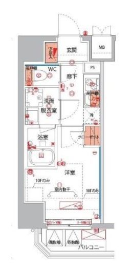 ハーモニーレジデンス横浜大通り公園EIRAKU 204 間取り図