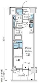リビオメゾン東北沢 404 間取り図