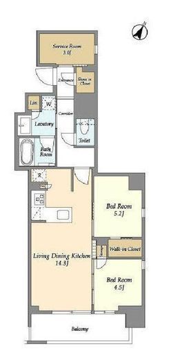 リビオメゾン横濱大通り公園 303 間取り図