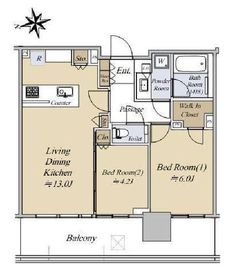 シティタワーズ東京ベイ 5階 間取り図