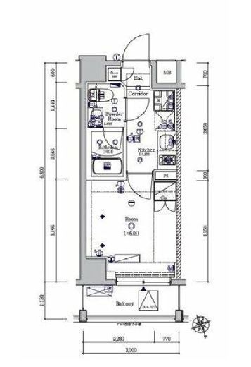 シーフォルム大井町 6階 間取り図