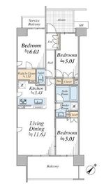 王子飛鳥山ザ・ファーストタワー＆レジデンス 3階 間取り図