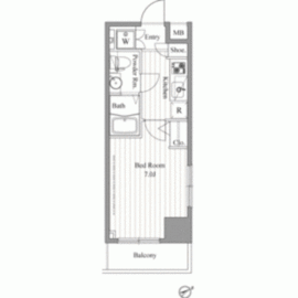 ドゥーエ大森 706 間取り図