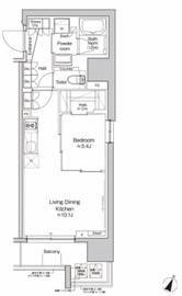 プラウドフラット大井町 1103 間取り図