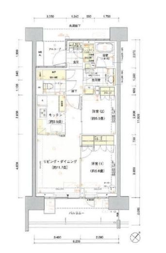 HARUMI FLAG SUN VILLAGE (晴海フラッグ サンヴィレッジ) 5階 間取り図