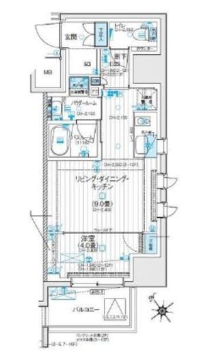 デュオステージ藤沢 8階 間取り図