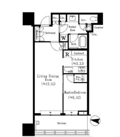 パークコート渋谷ザタワー 25階 間取り図