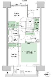 HARUMI FLAG PARK VILLAGE (晴海フラッグ パークヴィレッジ) 3階 間取り図