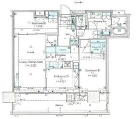 HARUMI FLAG SKYDUO SUN VILLAGE (晴海フラッグ スカイデュオ サンヴィレッジ) 30階 間取り図