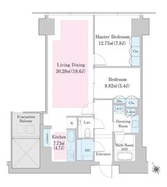ラ・トゥール新宿ファースト 2211 間取り図