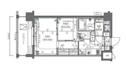 ZOOM新宿西落合 5階 間取り図