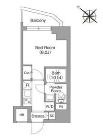 コンフォリア・リヴ横浜平沼 305 間取り図