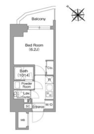 コンフォリア・リヴ横浜平沼 602 間取り図
