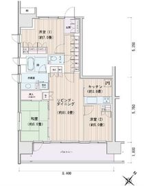 エスティメゾン豊洲レジデンス C501 間取り図