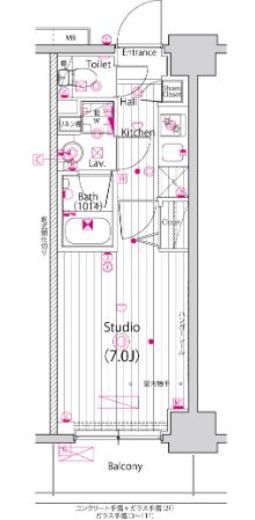 ガーラ・プライム横濱関内 7階 間取り図