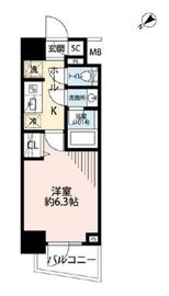 プレール・ドゥーク横濱浅間町 5階 間取り図