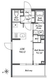 ブランシエスタ用賀 201 間取り図