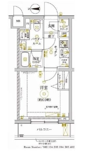 レアライズ新丸子Ⅱ 1階 間取り図