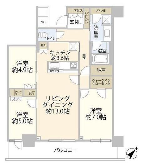 リヴァリエ 22階 間取り図