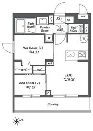 ブランシエスタ用賀 410 間取り図