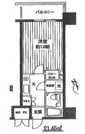 グランパレス南麻布仙台坂 803 間取り図