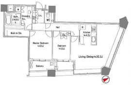 パークコート赤坂ザ・タワー 22階 間取り図