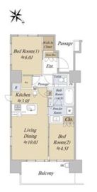 シティハウス巣鴨 6階 間取り図