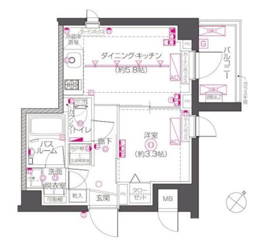 ZOOM下丸子 2階 間取り図