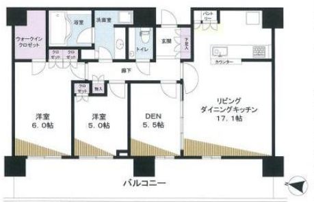 アーバンドックパークシティ豊洲タワー 20階 間取り図