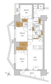 RJRプレシア東十条ガーデン 401 間取り図
