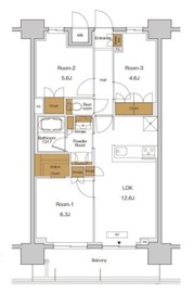 RJRプレシア東十条ガーデン 1010 間取り図