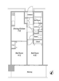 プラザタワー勝どき 3005 間取り図