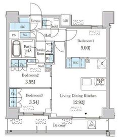 JP noie 西蒲田 1402 間取り図