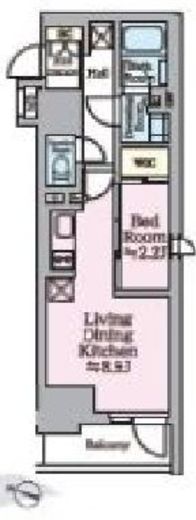 リビオメゾン西麻布 401 間取り図