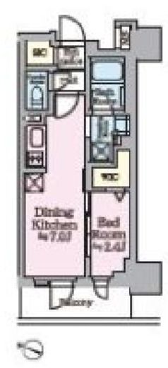 リビオメゾン西麻布 402 間取り図