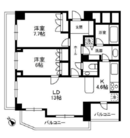 南平台ハウス 2階 間取り図