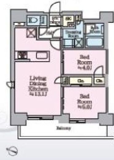 リビオメゾン西麻布 803 間取り図