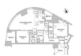 プラウド渋谷東 4階 間取り図
