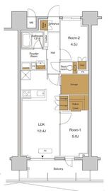 RJRプレシア東十条ガーデン 1007 間取り図